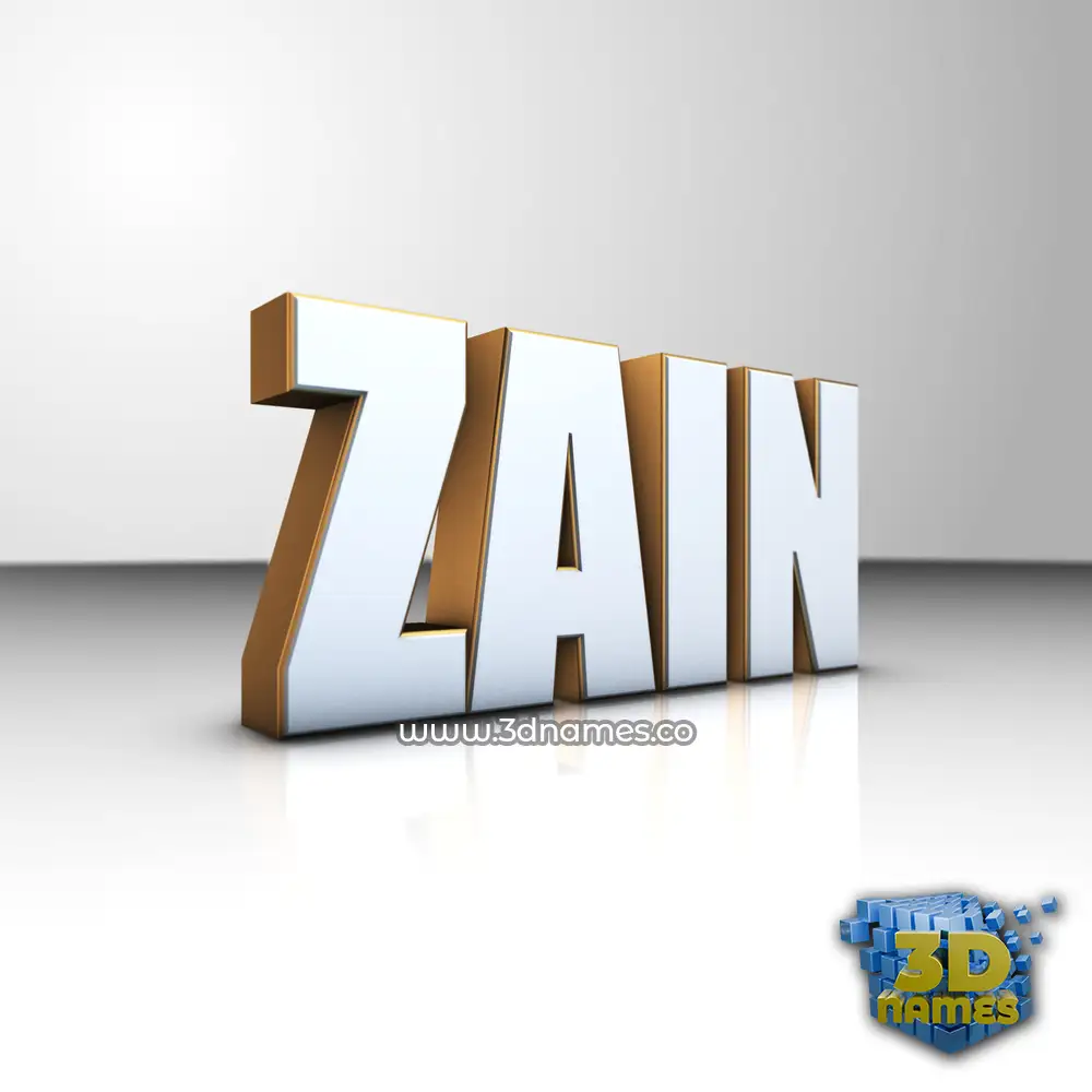 zain in White'n'Gold style - 3D name wallpaper zain in White'n'Gold style - 3D name wallpaper
