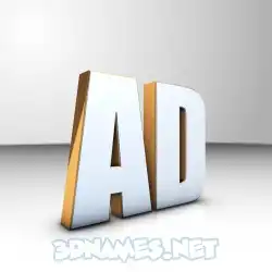 ad in White'n'Gold style - 3D name wallpaper