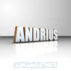 andrius in White'n'Gold style - 3D name wallpaper