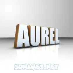 aurel in White'n'Gold style - 3D name wallpaper