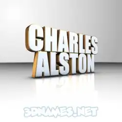 charles alston in White'n'Gold style - 3D name wallpaper