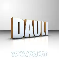 dauli in White'n'Gold style - 3D name wallpaper
