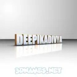 deepikadivya in White'n'Gold style - 3D name wallpaper