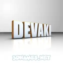 devaki in White'n'Gold style - 3D name wallpaper