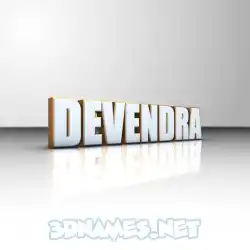 devendra in White'n'Gold style - 3D name wallpaper