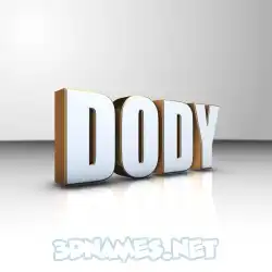 dody in White'n'Gold style - 3D name wallpaper