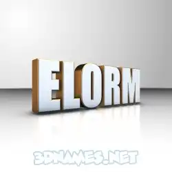 elorm in White'n'Gold style - 3D name wallpaper
