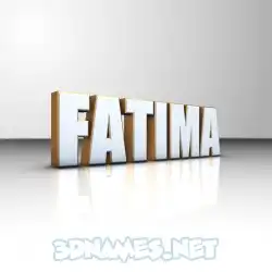 fatima in White'n'Gold style - 3D name wallpaper