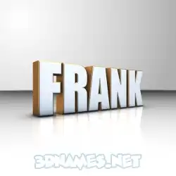 frank in White'n'Gold style - 3D name wallpaper