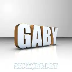 gaby in White'n'Gold style - 3D name wallpaper