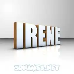 irene in White'n'Gold style - 3D name wallpaper