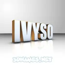 ivyso in White'n'Gold style - 3D name wallpaper