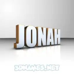 jonah in White'n'Gold style - 3D name wallpaper
