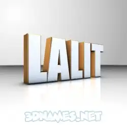 lalit in White'n'Gold style - 3D name wallpaper