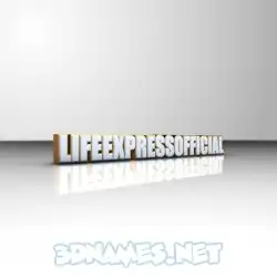 lifeexpressofficial in White'n'Gold style - 3D name wallpaper
