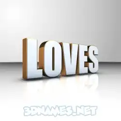loves in White'n'Gold style - 3D name wallpaper