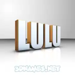 lulu in White'n'Gold style - 3D name wallpaper