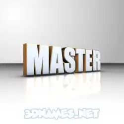 master in White'n'Gold style - 3D name wallpaper