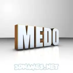 medo in White'n'Gold style - 3D name wallpaper