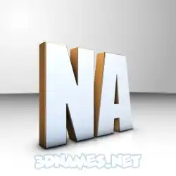na in White'n'Gold style - 3D name wallpaper