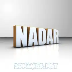 nadar in White'n'Gold style - 3D name wallpaper