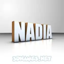 nadia in White'n'Gold style - 3D name wallpaper
