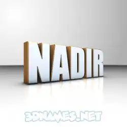 nadir in White'n'Gold style - 3D name wallpaper