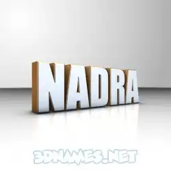nadra in White'n'Gold style - 3D name wallpaper
