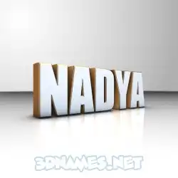 nadya in White'n'Gold style - 3D name wallpaper
