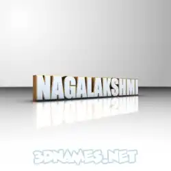 nagalakshmi in White'n'Gold style - 3D name wallpaper