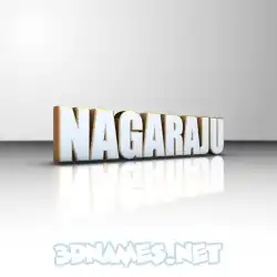 nagaraju in White'n'Gold style - 3D name wallpaper