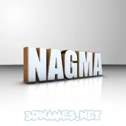 nagma in White'n'Gold style - 3D name wallpaper