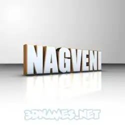 nagveni in White'n'Gold style - 3D name wallpaper