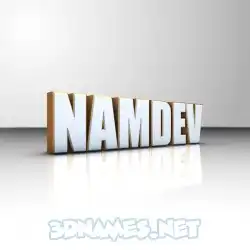 namdev in White'n'Gold style - 3D name wallpaper