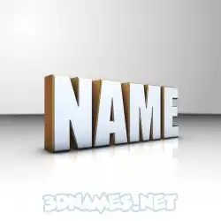 name in White'n'Gold style - 3D name wallpaper