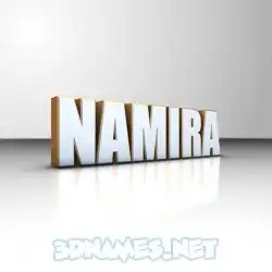 namira in White'n'Gold style - 3D name wallpaper