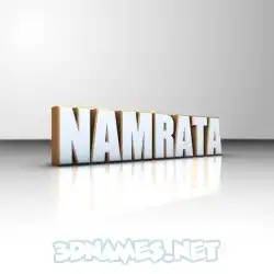 namrata in White'n'Gold style - 3D name wallpaper