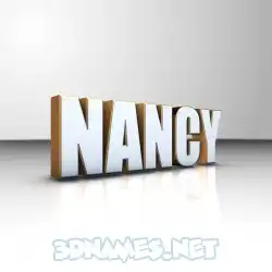 nancy in White'n'Gold style - 3D name wallpaper