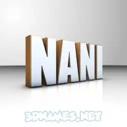 nani in White'n'Gold style - 3D name wallpaper