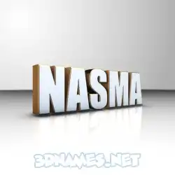 nasma in White'n'Gold style - 3D name wallpaper