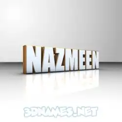 nazmeen in White'n'Gold style - 3D name wallpaper