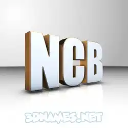 ncb in White'n'Gold style - 3D name wallpaper