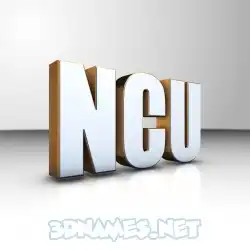 ncu in White'n'Gold style - 3D name wallpaper