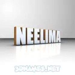neelima in White'n'Gold style - 3D name wallpaper