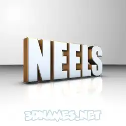neels in White'n'Gold style - 3D name wallpaper