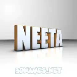 neeta in White'n'Gold style - 3D name wallpaper
