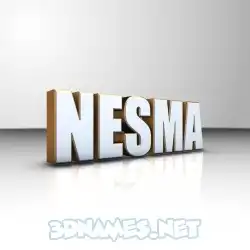 nesma in White'n'Gold style - 3D name wallpaper