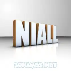 niall in White'n'Gold style - 3D name wallpaper