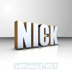 nick in White'n'Gold style - 3D name wallpaper