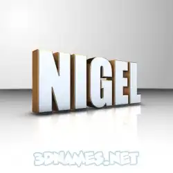 nigel in White'n'Gold style - 3D name wallpaper